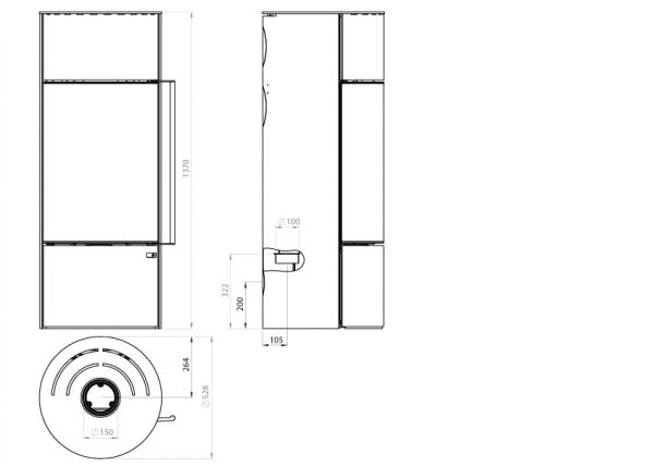 Ember Kaminofen F 11 Vollglastür
