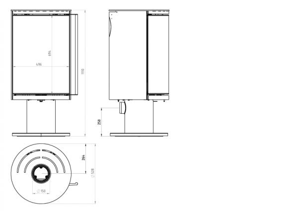 Ember Kaminofen F 16 Vollglastür